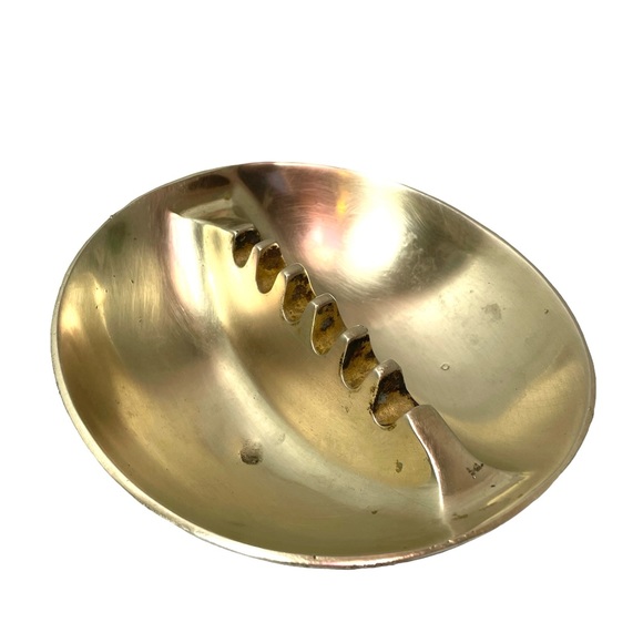 Modernist Brass Ashtray, Norway, 1960s Vintage Ashtary - Picture 2 of 6
